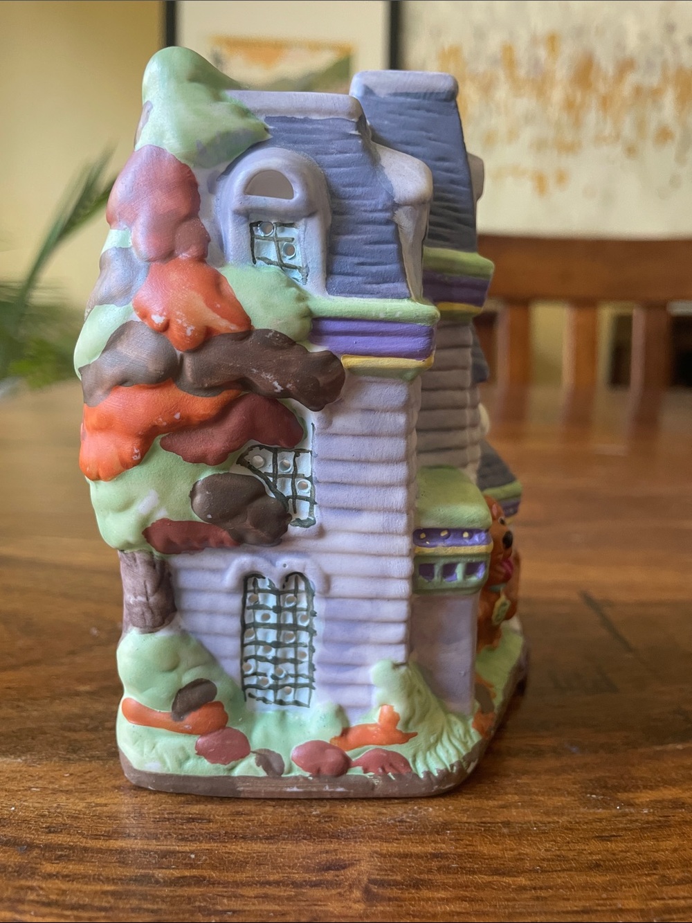 Scooby-Doo Haunted House Ceramic Tea Light Candle Holder - Purple & Green - Picture 4 of 9